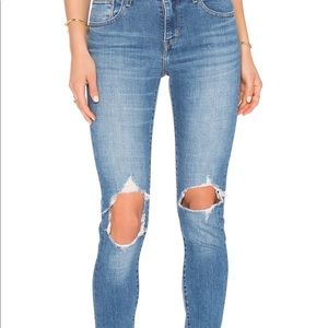 Levi’s 721 high rise distressed skinny jeans